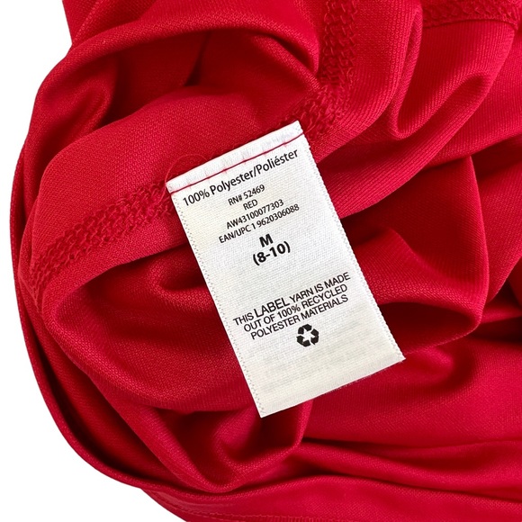 ATHLETIC WORKS Active Long Sleeve Crewneck Shirt Red Sz M (8-10) - Picture 7 of 8